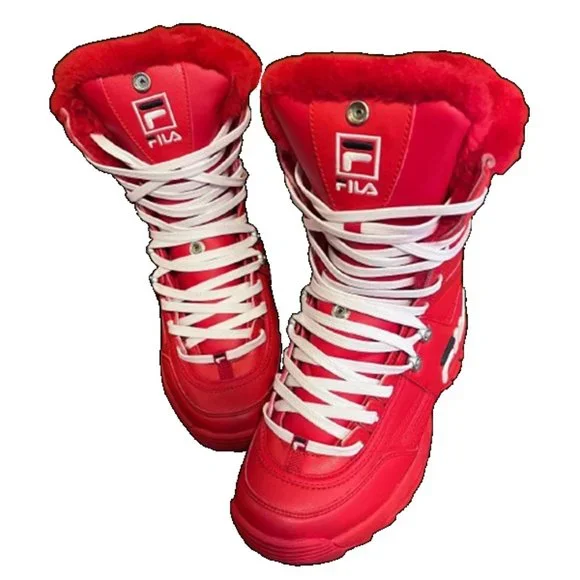 Fila Disruptor Red Leather Boot - Picture 4 of 8